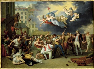 ペルーポン侯爵の虐殺、1789年7月14日 作： Charles Thevenin