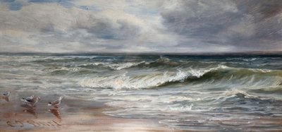 海の波、1880年。 作： Charles Thomas Burt