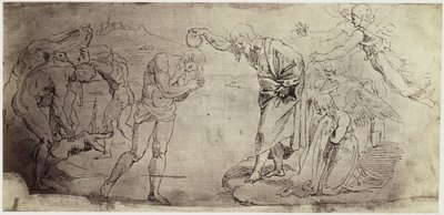 ヨルダンでのキリストのバプテスマ、ラファエルの絵の写真複製 作： Charles Thurston Thompson