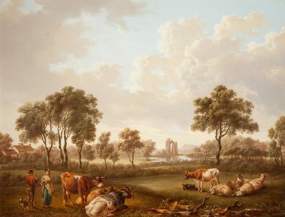 人物のいる風景、1812 作： Charles Towne