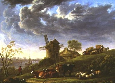 リバーサイド・ヴィレッジの陽光あふれる牧草地 作： Charles Towne