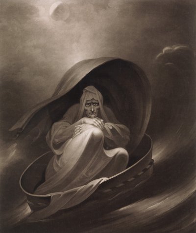 1807 年 12 月 1 日、ふるいにかけられてアレッポに向かう魔女。 作： Charles Turner