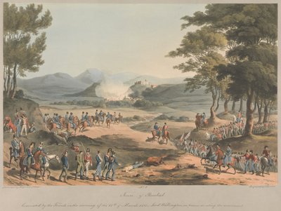 第4号　ポインバル町。1811年3月11日の朝、フランス軍によって撤退された。 作： Charles Turner