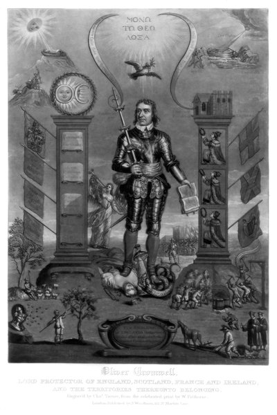 オリバークロムウェル、イギリスの兵士および政治家、1816年。 作： Charles Turner