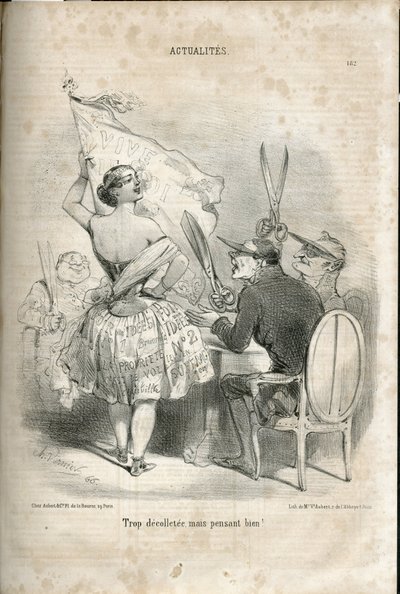 シャルル・ヴェルニエ(？-1887)がLe Charivariに描いたもの。 作： Charles Vernier
