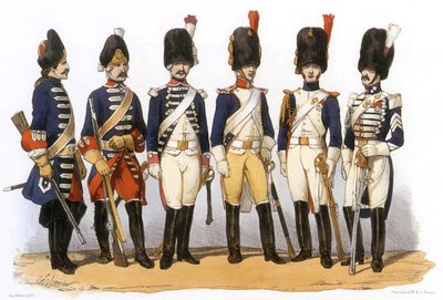 フランス軍の制服馬擲弾兵 作： Charles Vernier