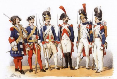 フランス軍の制服特殊部隊17-18-19世紀 作： Charles Vernier