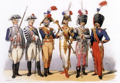 フランス軍の制服ドラムメジャー（18-19世紀） 作： Charles Vernier