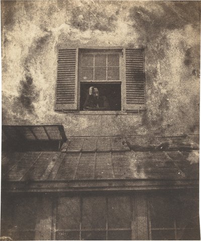 窓辺のオーギュスト・ヴァクリエ、マリンテラス 作： Charles Victor Hugo with Auguste Vacquerie