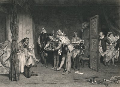 じゃじゃ馬のクリストファー・スライ・テイミング、c1870。 作： Charles W. Sharpe