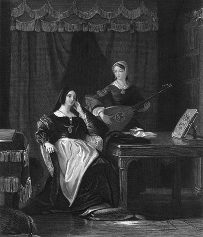 キャサリン女王、イギリスのヘンリー8世の女王の配偶者、19世紀。 作： Charles W. Sharpe