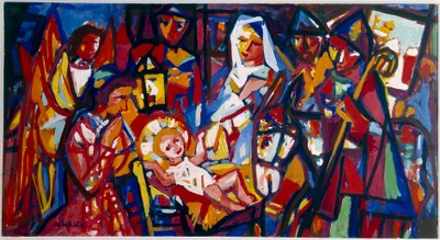 降誕祭、20世紀（油彩、キャンバス） 作： Charles Walch