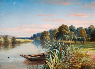 川の情景、1880年。 作： Charles Walter Radclyffe