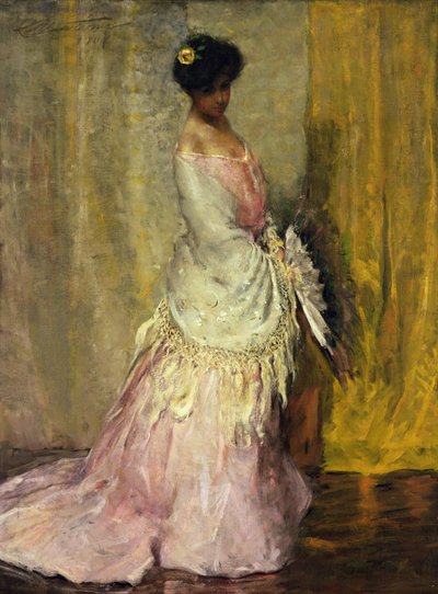 黄色いスカーフの少女 作： Charles Webster Hawthorne