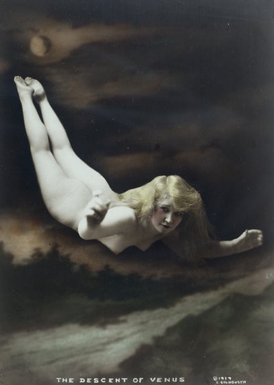 金星の降下、1917年頃（手彩色のゼラチンシルバープリント） 作： Charles Wesley Gilhousen Charles Wesley Gilhousen