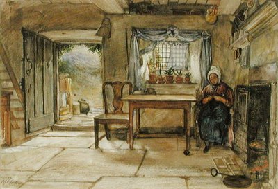 コテージのインテリア 作： Charles West Cope