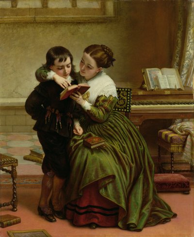 ジョージハーバートと彼の母親 作： Charles West Cope
