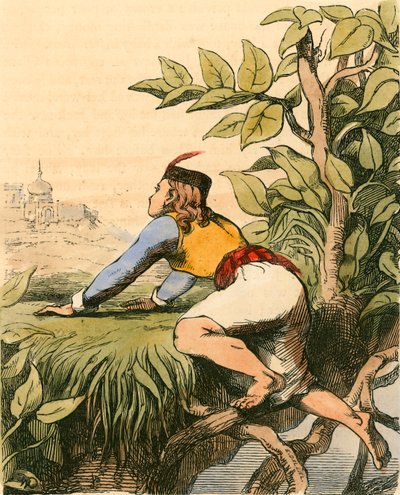 豆の木の上部にあるジャック 作： Charles West Cope