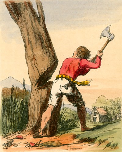 ジャックが豆の木を切り倒す 作： Charles West Cope