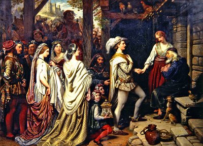 ジゼルダの結婚」（油彩・キャンバス） 作： Charles West Cope