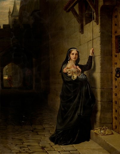 コヴェントリーにおけるローレンス・サンダースの殉教、三連画の左側のパネル 作： Charles West Cope