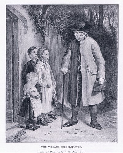 The village schoolmaster」（The Magazine of Art 1893, Cassell and Companyより 作： Charles West Cope