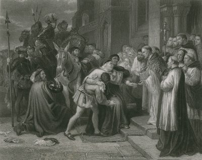 レスター修道院、ヘンリー8世のウォルシー 作： Charles West Cope