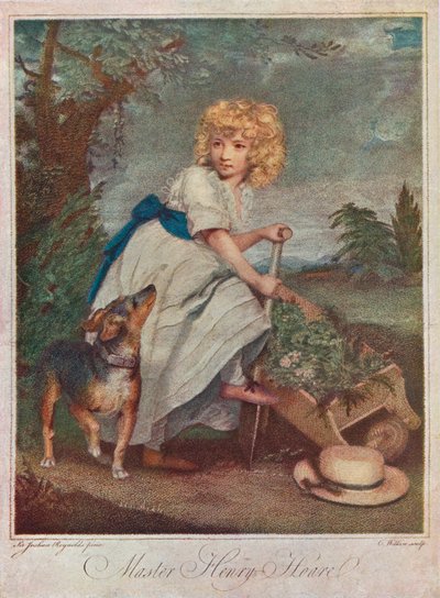 マスターヘンリー・ホーア1784-1836、少年として、ガーデニング、1883 1906 作： Charles Wilkinson