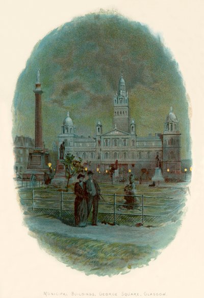 市庁舎、ジョージスクエア、グラスゴー 作： Charles Wilkinson