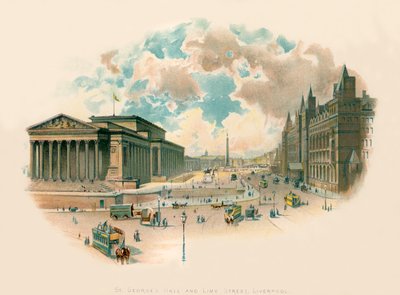 セントジョージズホールとライムストリート、リバプール 作： Charles Wilkinson