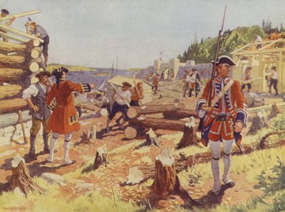 ハリファックスの設立 (カラーリソ) 作： Charles William (after) Jefferys