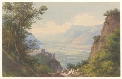 チロルのメラン渓谷の眺め 作： Charles William Meredith van de Velde