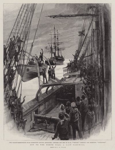北極に向けて、最後の別れ 作： Charles William Wyllie