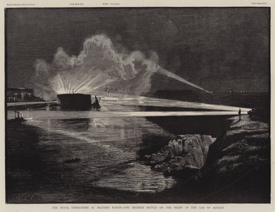 ミルフォードヘブンでの海軍作戦、8月17日の夜の決戦 作： Charles William Wyllie