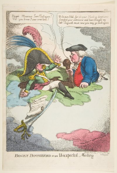 ボニーは、1808年7月9日、面倒な会議または予期しない会議を行いました。 作： Charles Williams