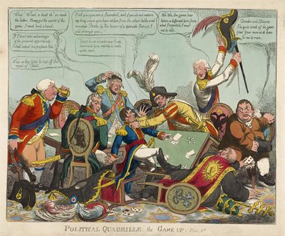 Political Quadrille-The Game Up、pub。 1806（手描きの彫刻） 作： Charles Williams