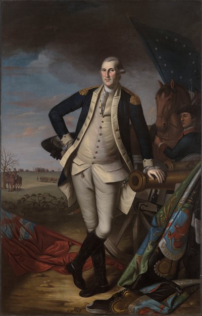プリンストンの戦いでのジョージ・ワシントン 作： Charles Willson Peale