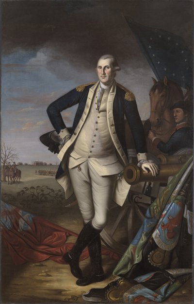プリンストンの戦いでのジョージワシントン、1781年 作： Charles Willson Peale