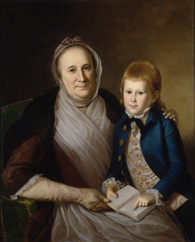 ジェームズ・スミス夫人と孫、1776年。 作： Charles Willson Peale