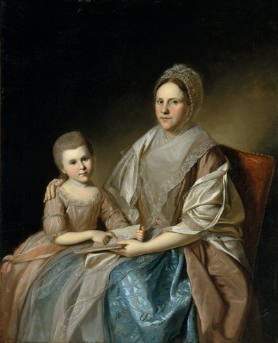 サミュエルミフリン夫人と孫娘レベッカミフリンフランシス、1777-80年。 作： Charles Willson Peale