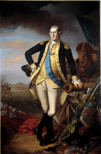 プリンストンの戦い後のジョージ・ワシントン（1732-1799）の肖像（1月3日 作： Charles Willson Peale