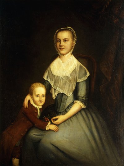 アーバックル夫人と息子の肖像画、 作： Charles Willson Peale