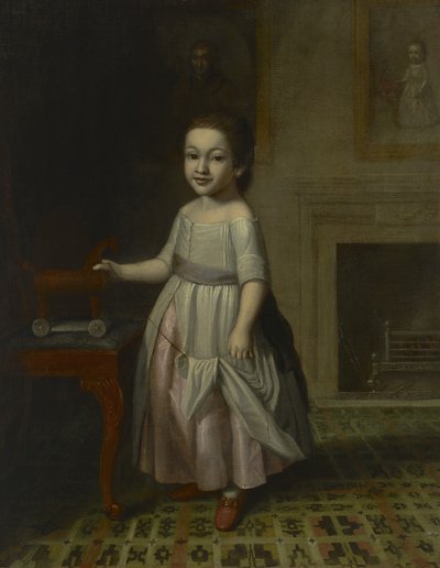 おもちゃの馬を持つ少年の肖像画、1768 作： Charles Willson Peale