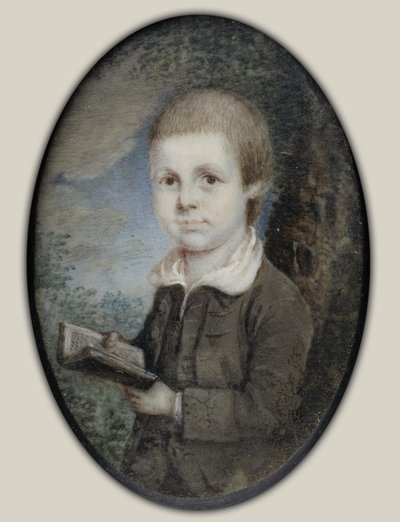 若い男の子の肖像画 作： Charles Willson Peale