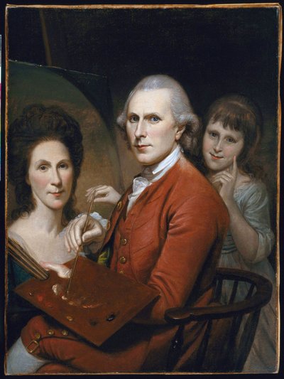 アンジェリカとの自画像とレイチェルの肖像 作： Charles Willson Peale
