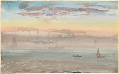 イーストリバー、日の出 作： Charles de Wolf Brownell