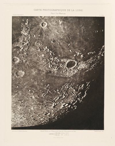 月の写真図、プレートXVIII、4月17日 作： シャルル・ル・モルヴァン