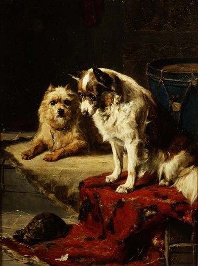 犬と亀 作： Charles van den Eycken
