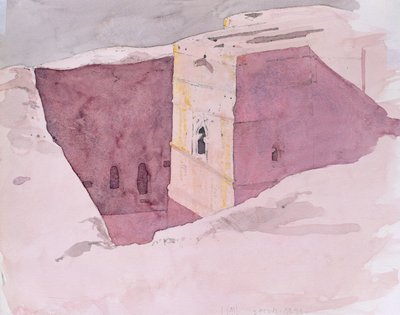 Giorgis Sunset、ラリベラ、エチオピア、1996（紙にトイレ） 作： Charlie Millar