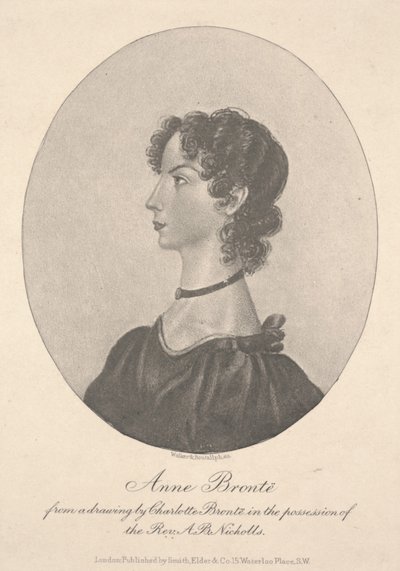 アン・ブロンテ、Walker＆Boutallによる彫刻、c.1836-49（彫刻） 作： Charlotte Bronte